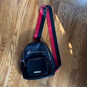 Madden girl cross body black back pack